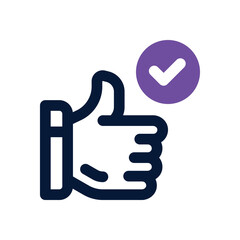 thumb up dual tone icon. Sleek and modern vector icon for websites, mobile apps, marketing materials, and corporate design. Fully scalable and ready to use.