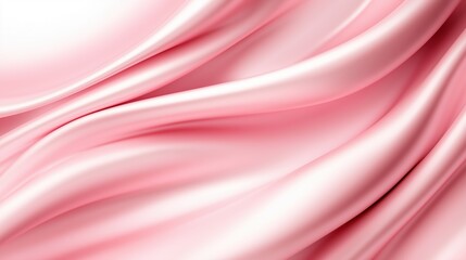 Obraz premium Soft pink satin fabric with flowing folds. Luxury textile background