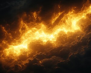 A plane flying through a cloud-filled sky with white puffy clouds and blue atmosphere