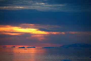 Fototapeta premium Arctic iceberg landscape in Ilulissat, Greenland