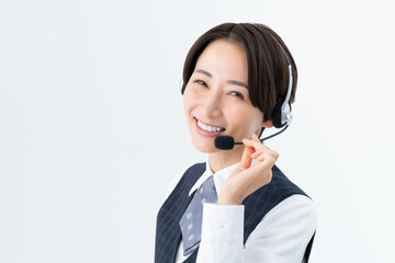 ミドルのオペレーターの女性