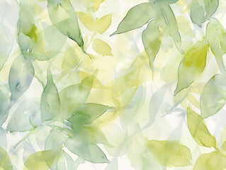Nature-Inspired Abstract Foliage in Watercolor Style Generative AI  