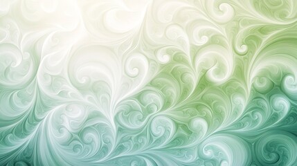 Soft pastel green and blue gradient, light and airy with flowing swirls
