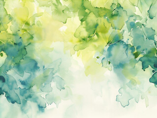 Nature-Inspired Abstract Foliage in Watercolor Style Generative AI  