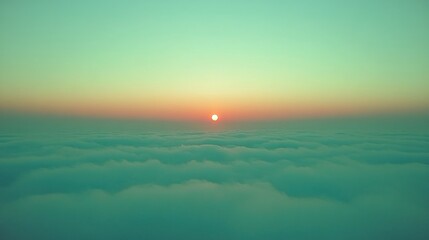 Obraz premium Sunrise over clouds from high altitude