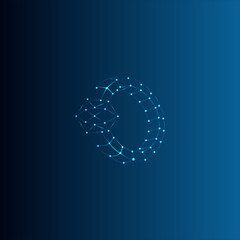 Low poly ring icon vector design