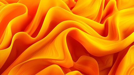 Obraz premium Abstract Wavy Orange And Yellow Texture With Soft Smooth Surface For Background And Wallpaper