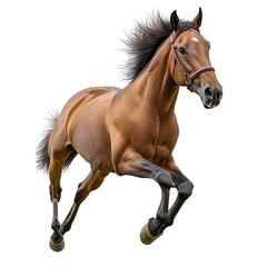 Obraz premium Arabian horse Run Jump, cut out object, on Transparent background