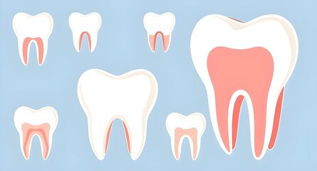 tooth on a white background