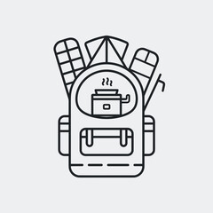 Outdoor backpacking gear, camping and hiking essentials