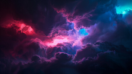 A dreamy holographic nebula-inspired background