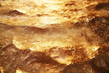 Obraz premium A detailed close up of a beautiful piece of gold covered in glitter