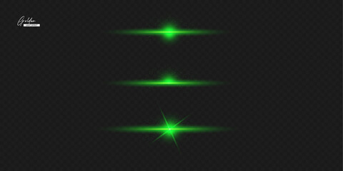 vector PNG green light  effect  bright, shiny, flare