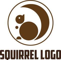 Squirrel illustration logo