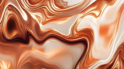 Fototapeta premium Warm copper and amber clouds, glowing and rich with subtle glossy transitions