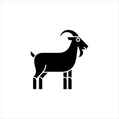 Goat silhouette vector illustration Goat silhouette Icon and Sign