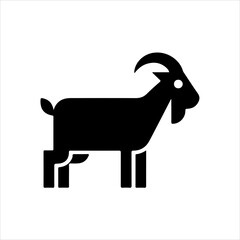 Goat silhouette vector illustration Goat silhouette Icon and Sign