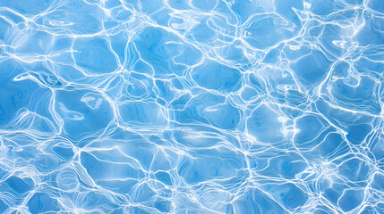Obraz premium Abstract Blue Water Surface With Ripple And Sunlight Refraction Showing A Textured Background
