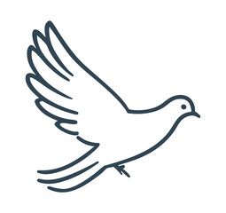 Gołąb ilustracja kształt minimalistyczny