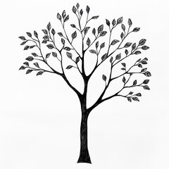 Simple Black Tree Drawing