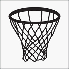 Basketball hoop and net