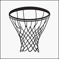 basketball hoop isolated on white