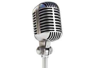 Isolated Vintage Microphone