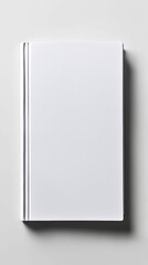 Naklejka premium Blank White Notebook or Journal on a Neutral Background for Design Mockup and Presentation Purposes
