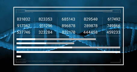 Image of data processing over dna strand