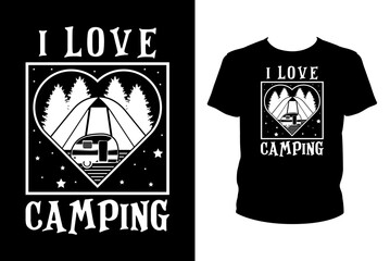 I love camping - Art files for Cricut and Silhouette. You can edit them with Adobe Illustrator.
