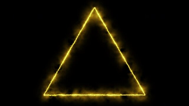 Ethereal Neon Yellow Triangle Shimmering With A Radiant Glow