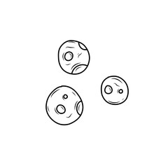 asteroid icon doodle