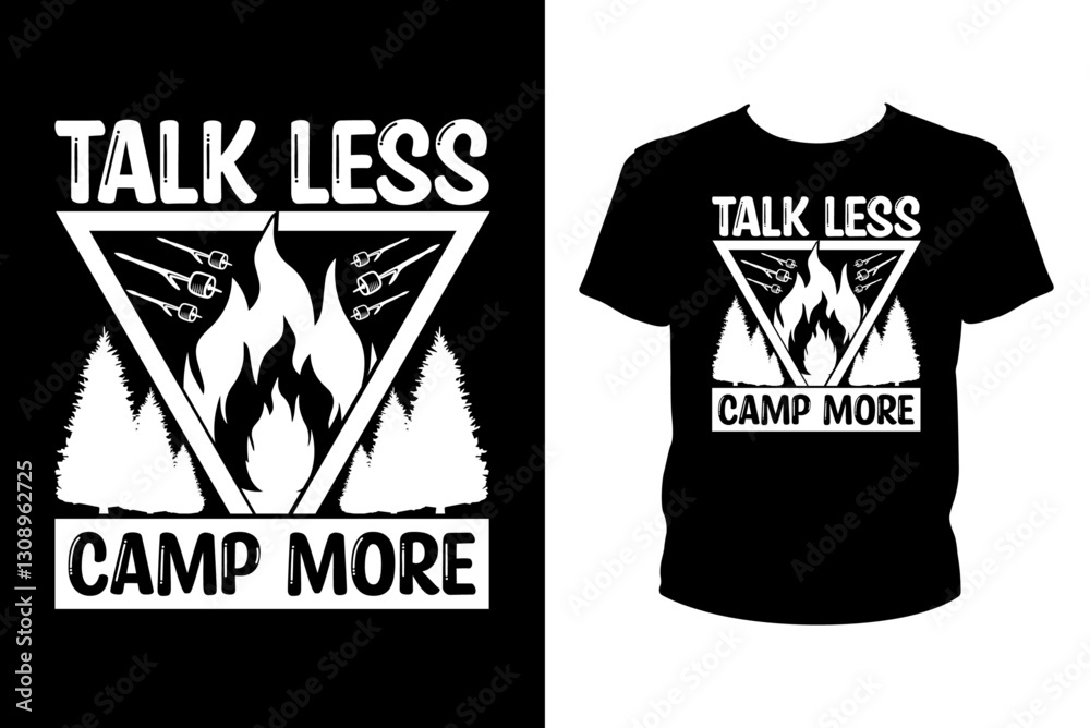 Fototapete talk less camp more - art files for cricut and silhouette. you can edit them with adobe illustrator.