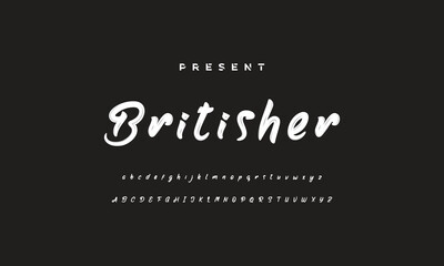 Brush Font. Hand Lettering Sketch Font. Vector Alphabet