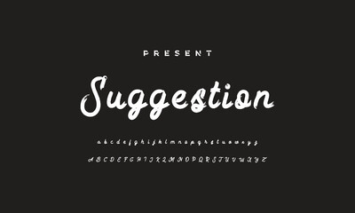 Brush Font. Hand Lettering Sketch Font. Vector Alphabet