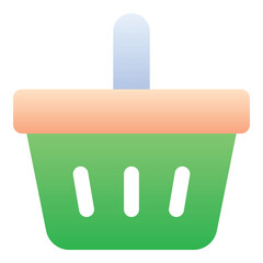 Gradient color icon, illustration for Shopping, basket, buy.