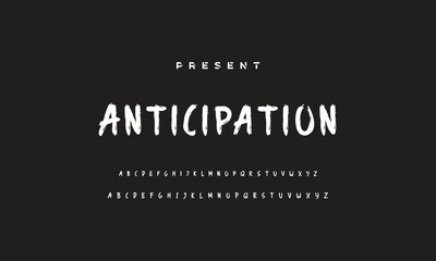 Brush Font. Hand Lettering Sketch Font. Vector Alphabet