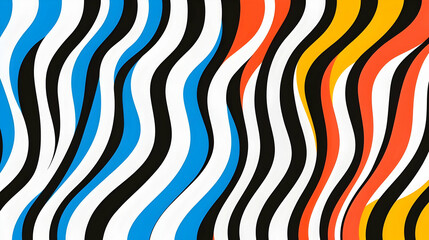 Colorful Wavy Line Pattern Design for Abstract Backgrounds