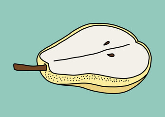 Minimalist Pear Shape Illustration