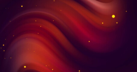 Image of yellow spots moving over red shapes