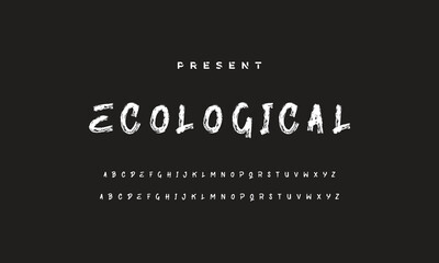 Brush Font. Hand Lettering Sketch Font. Vector Alphabet