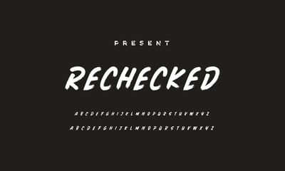 Brush Font. Hand Lettering Sketch Font. Vector Alphabet