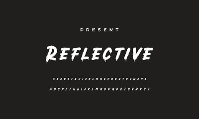 Stylish painted by a brush uppercase vector letters