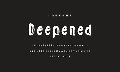 Stylish painted by a brush uppercase vector letters