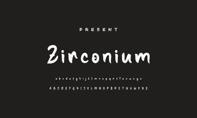 Stylish painted by a brush uppercase vector letters