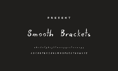 Stylish painted by a brush uppercase vector letters