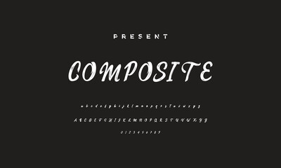 Stylish painted by a brush uppercase vector letters