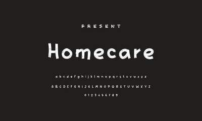 Stylish painted by a brush uppercase vector letters