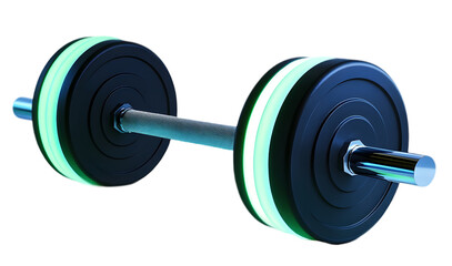 glowing dumbbell neon weight futuristic fitness modern gym equipment light up dumbbell exercise weight digital fitness 3d dumbbelllisolated in white.