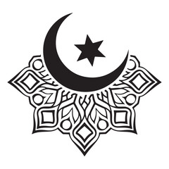 Minimalist ramadan mubarak vector design with elegant typography